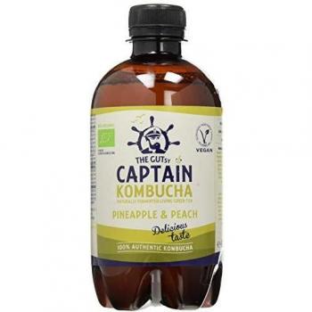 Captain Kombucha Bebida Kombucha Piña Melocoton 400ml