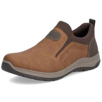 Herren-Slipper RIEKER 046 Braun/Schwarz, gepolsterter Schaftrand