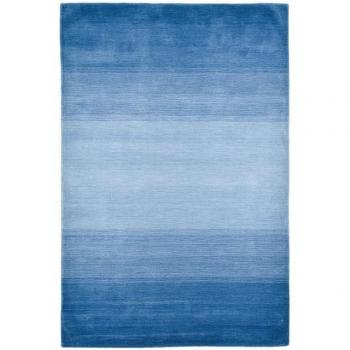 Tapis Dégradé Bleu Céleste Laine THEKO 90x160 cm