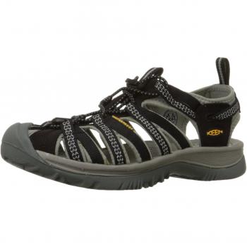 Keen Damen Trekking Sandalen, Whisper, Black Neutral Gray, 42