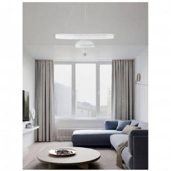 Lustre Moderne Blanc 50 W Effet Cristal LP-17B