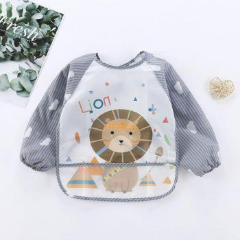 Waterproof Toddler Bibs with Cartoon Animal Designs for Feeding