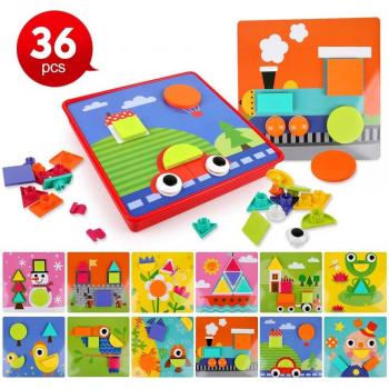 Educational Button Art Puzzle for Kids