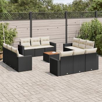 VidaXL Cream & White Rattan Garden Sofa Set