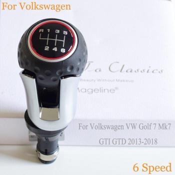 5/6 Speed Black Leather Gear Shift Knob for VW Golf GTI GTD