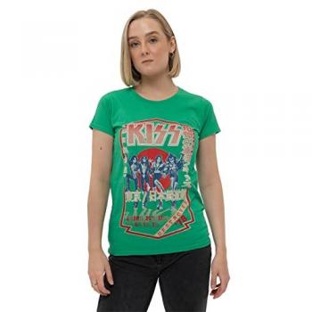 KISS Women’s 78 Tour SlimFit Tee, Green, Small