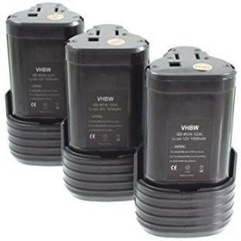 Baterías de repuesto 3x 1500 mAh 12V para Worx WX673.M, WX677.7, WX677