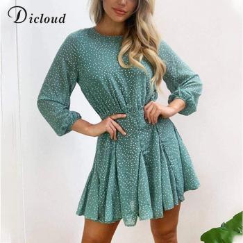 Vestido Elegante con Lunares DICLOUD