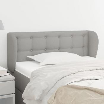 Testiera ad Orecchio Grigio Chiaro 93x23x78/88 cm in Tessuto Vidaxl Grigio