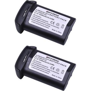 Canon EOS 1D Mark III IV 2-Pack LP-E4 11.1V 3200mAh Batteries