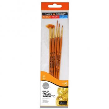 Juego de Pinceles para Dibujo de Tinta Taklon 5 Unidades