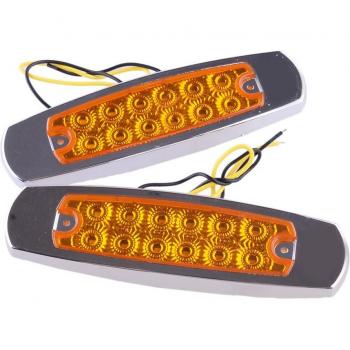 Kit de marqueurs latéraux LED 12V, 2 pièces, adapté pour camion et remorque