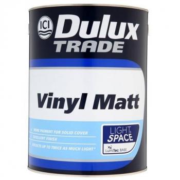 Dulux Trade Vinyl Matt Light and Space Absolute White 5L