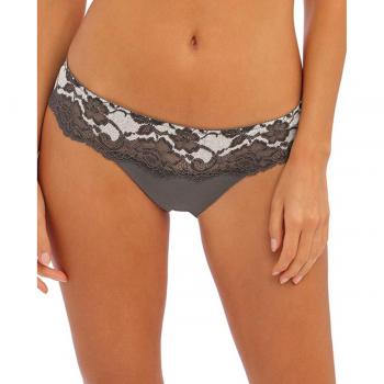 Wacoal Florilege Tanga Schwarz mit Muster S Damen