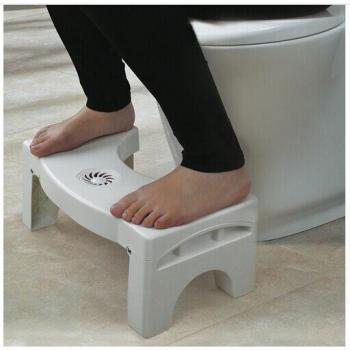White Folding Toilet Stool