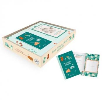Coffret Empreintes chats & chiens: Chien et chat. Avec 1 cadre, 1 kit de moulage et 1 album à remplir