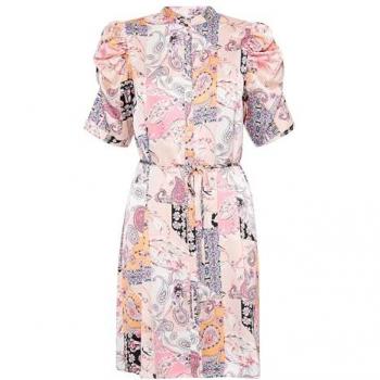 Blusenkleid ICHI „IHNina“ – Ohne Ausschnitt – Casual A‑Linie – Größe 38 – 100 % PES
