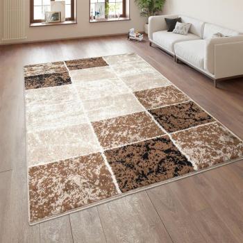 Tapis Luxe Marbré Marron-Beige 60x100 (Edition Réduction)