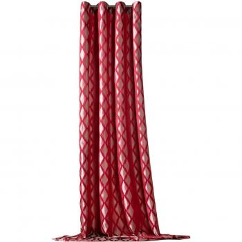Weckbrodt Store‑Vorhang „Raute“ – 1 Stück, Polyester, blickdicht, silberschimmernd