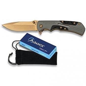 Navaja Asistida Albainox con Funda de Terciopelo