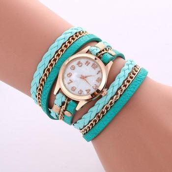 Montre en cuir pour femmes, design simple et unique W169