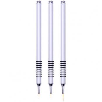 3Pcs Colorful Nail Art Brush Set