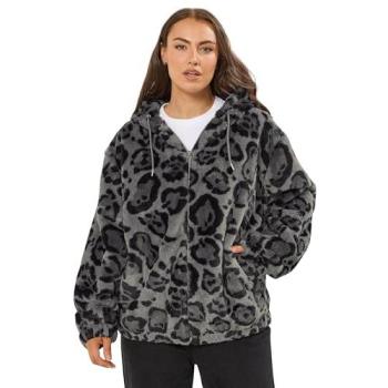 Veste à Capuche en Fausse Fourrure Grise Yours Curve