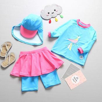 Girls Beach Dress Two-Piece Swimsuit UPF50+