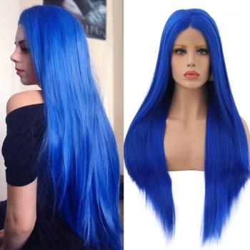 BETTYLOVE High Temperature Synthetic Blue Wig