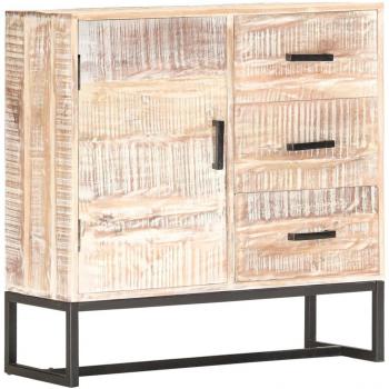 Aparador Blanco de Acacia VidaXL 73x30x75 cm