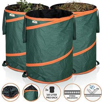 Sacchi da giardino pop-up 3x 165L