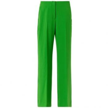 COMMA grüne Stoffhose für Damen mit Bügelfalte