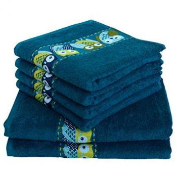 Dyckhoff Handtuch Set Eulen, 6 St., 4 Handtücher und 2 Duschtücher