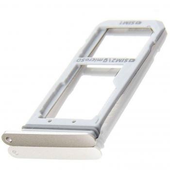 Soporte de Tarjeta Dual SIM y Micro SD para Galaxy S7 Dorado