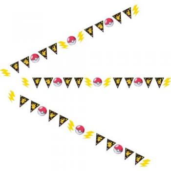 Banderín Pikachu 3,3 x 17,5 cm Producto Oficial