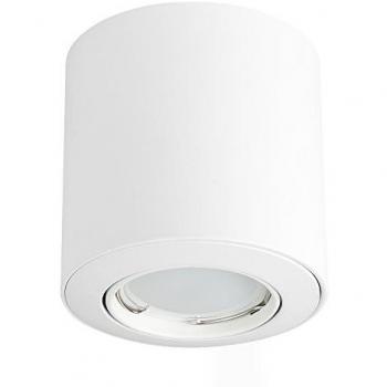 MiniSun 10 x GU10 Gloss White Tiltable Surface Mounted Ceiling Spotlight Downlights