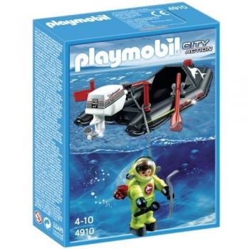 City Action 4910 Playmobil : Bateau pneumatique & Scaphandrier