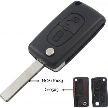 Jingyuqin Flip Key Case for Peugeot 307S 407 607