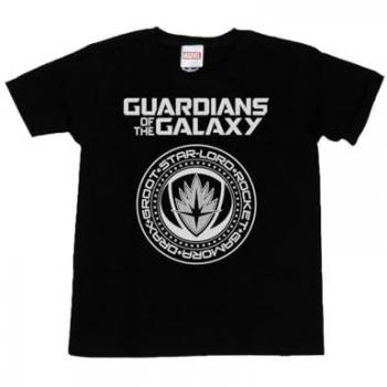 T-shirt nera con logo Guardiani della Galassia 12-13 anni