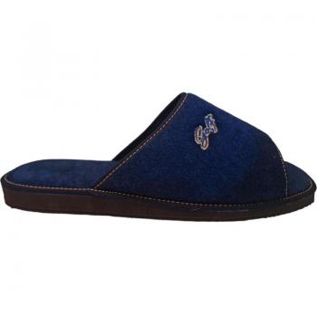 Amoros Herrenhausstiefel Blau/Marine mit rutschfester Sohle EU 41