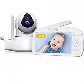 Surveillance bébé avec moniteur video YABER, batterie super capacité et rotation 360°