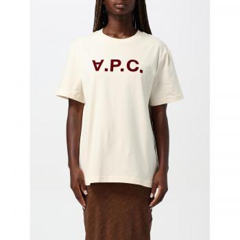 V.P.C. T-shirt oversize blanc cassé avec logo