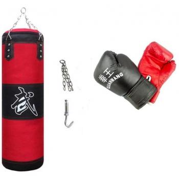 Pack Deportivo de Boxeo: Guantes, Saco y Sistema de Suspensión