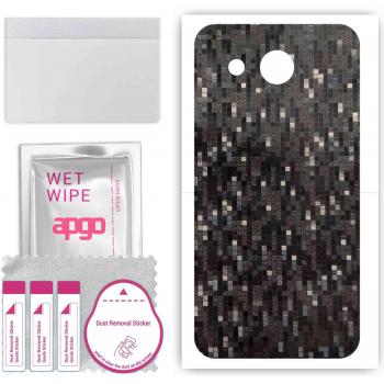 Apgo Carbon Black Pixel Back Skin for Huawei Y5