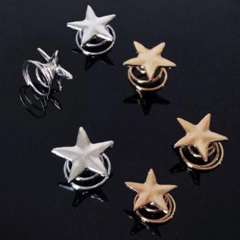 Gold Star Hairpin Barrettes for Women
