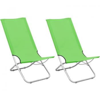 Sedie Pieghevoli Spiaggia in Verde – Set 2 (Lusso Casadino)