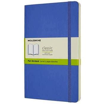 Moleskine Notizbuch Large/A5, Blanko, Weicher Einband, hortensienblau