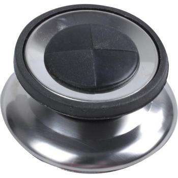 Tapa de Olla de Vidrio 5 mm con Empuñadura de Acero Inoxidable y Perilla Plástica