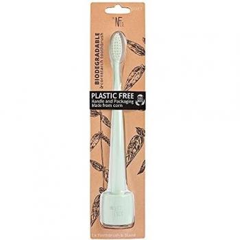 Brosse à dents en bambou Natural Family et support, menthe rivière