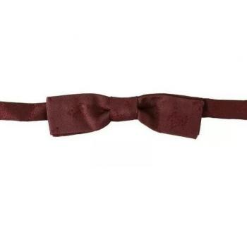 Luxury D&G Brown Floral Silk Bow Tie – Adjustable, Unisex